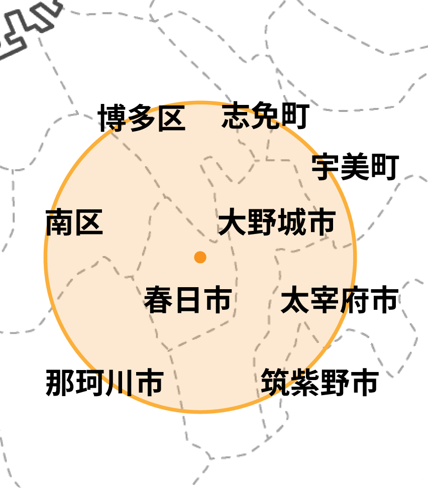 訪問診療の対応エリアの地図